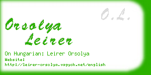 orsolya leirer business card